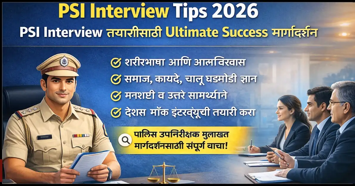 PSI Interview Tips 2026 Marathi Guide for Police Sub Inspector Interview Preparation